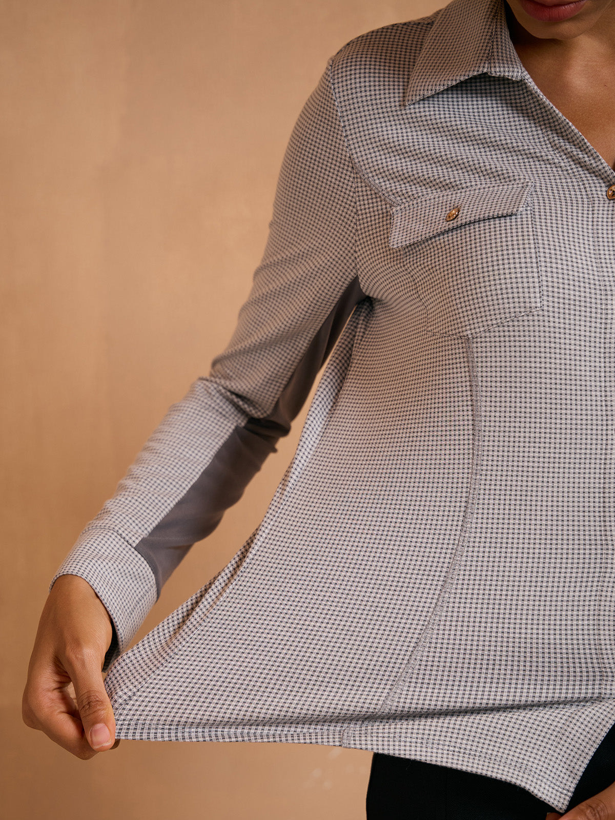 Crisp Couture Long Sleeve Mesh Golf Polo Shirt