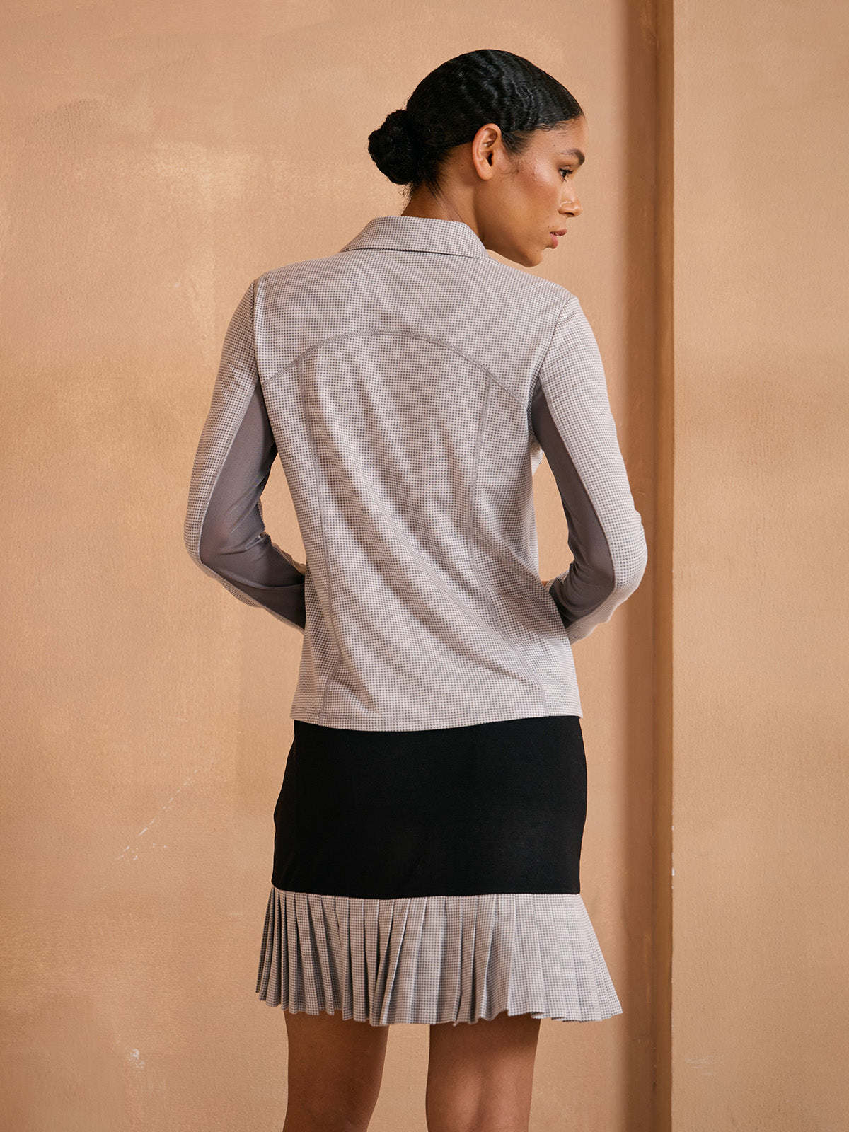 Crisp Couture Long Sleeve Mesh Golf Polo Shirt