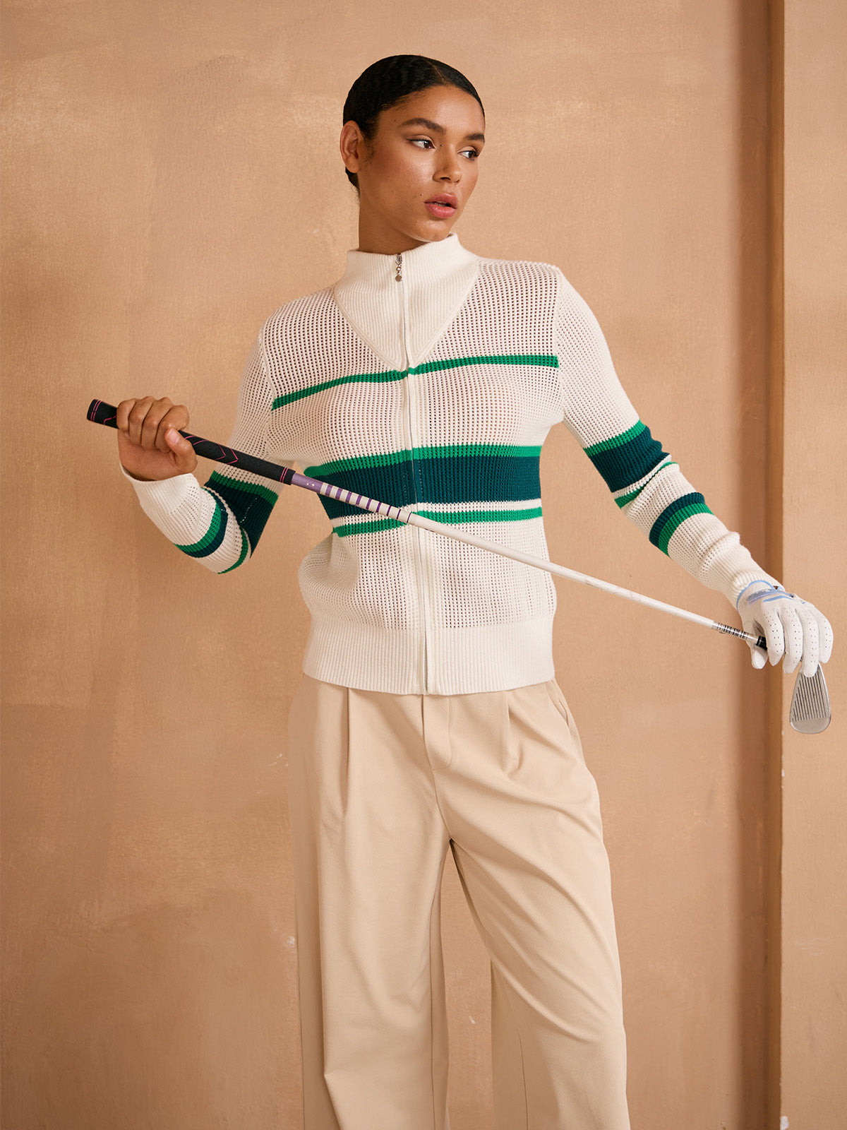 Giacca Maglia a Blocchi di Colore Manica Lunga More Than Basic