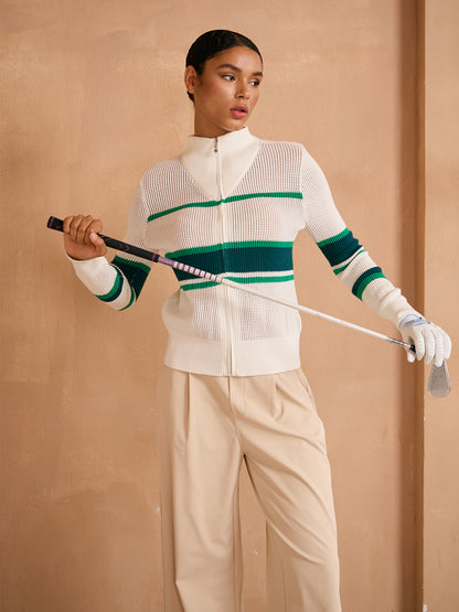 Giacca Maglia a Blocchi di Colore Manica Lunga More Than Basic