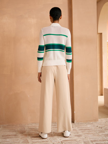 Giacca Maglia a Blocchi di Colore Manica Lunga More Than Basic