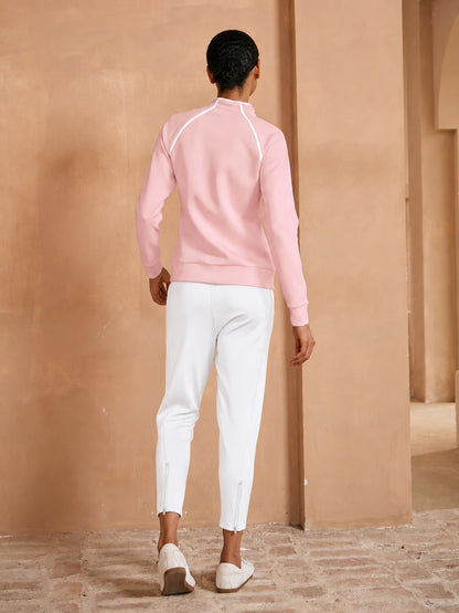 More Than Basic Long Sleeve Trimmed Sweatshirt