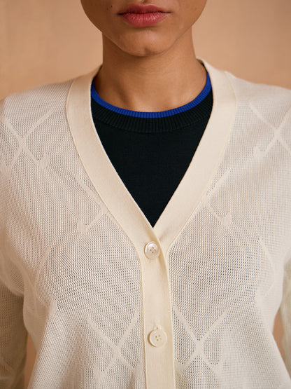More Than Basic Long Sleeve Signature Textured Cardigan