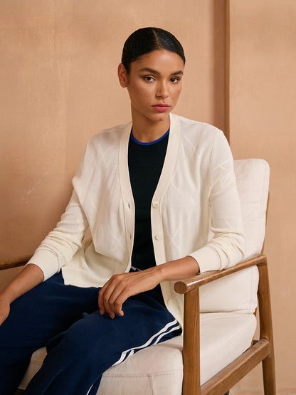 More Than Basic Long Sleeve Signature Textured Cardigan