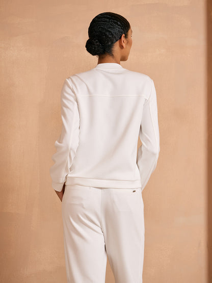UltraSoft Long Sleeve Crewneck Trimmed Jacket