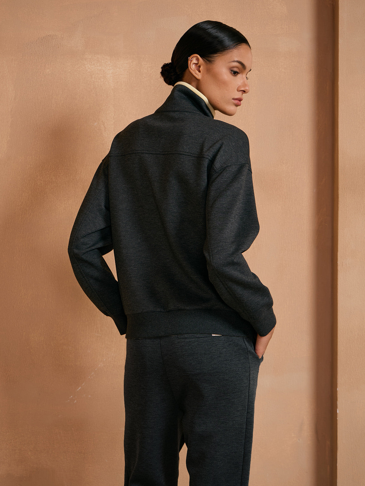 UltraSoft Color Block Quarterzip Sweatshirt
