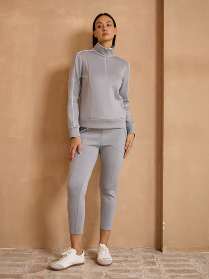 More Than Basic Long Sleeve Trimmed Sweatshirt