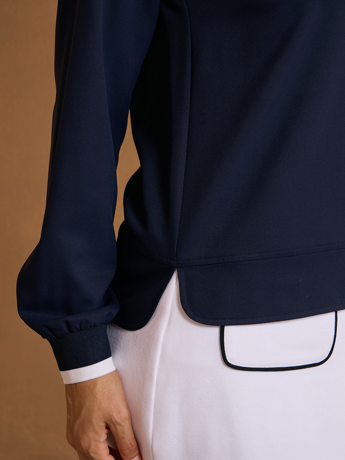 Crisp Couture Long Sleeve Polo Top UPF50+