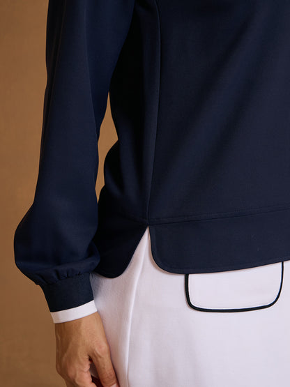 Crisp Couture Long Sleeve Polo Top UPF50+
