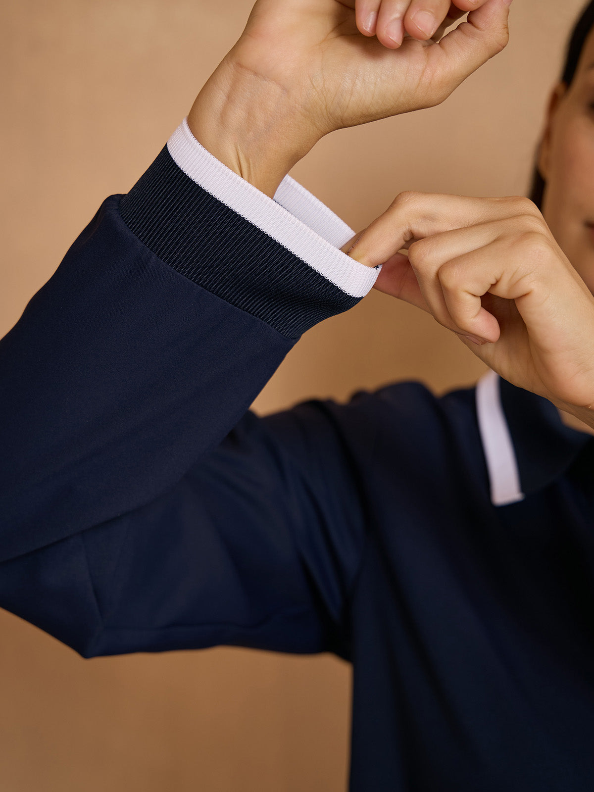 Crisp Couture Long Sleeve Polo Top UPF50+