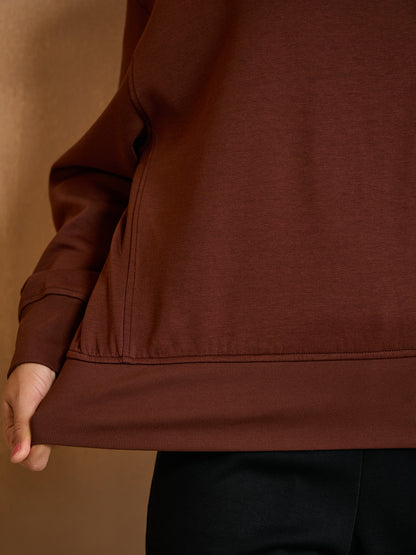 UltraSoft Wool bluza z kołnierzykiem i guzikami, długi rękaw