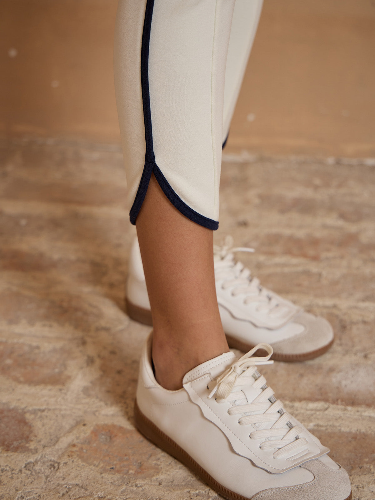 UltraSoft Velour Stretch Drawstring Trimmed Ankle Pants