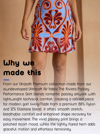 Ultrasoft Premium 19 Inch A-Line Ruffle Skort UPF50+