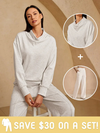 UltraSoft Long Sleeve Cowl Neck Sweatshirt