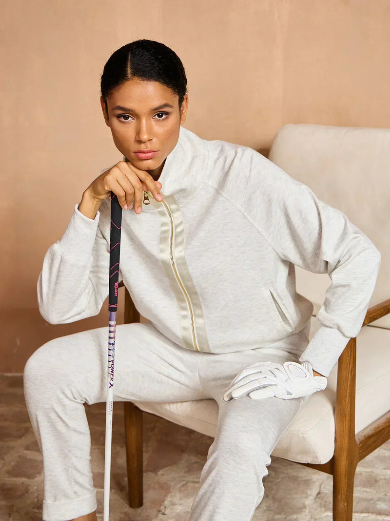 UltraSoft Langarmjacke mit Besatz