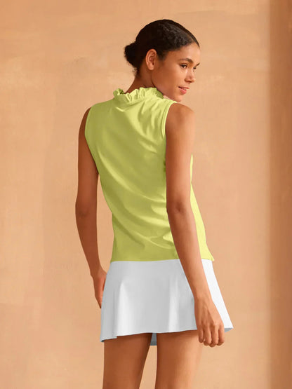 Mehr als nur ein Basic Rüschen V-Ausschnitt Tanktop UPF50+