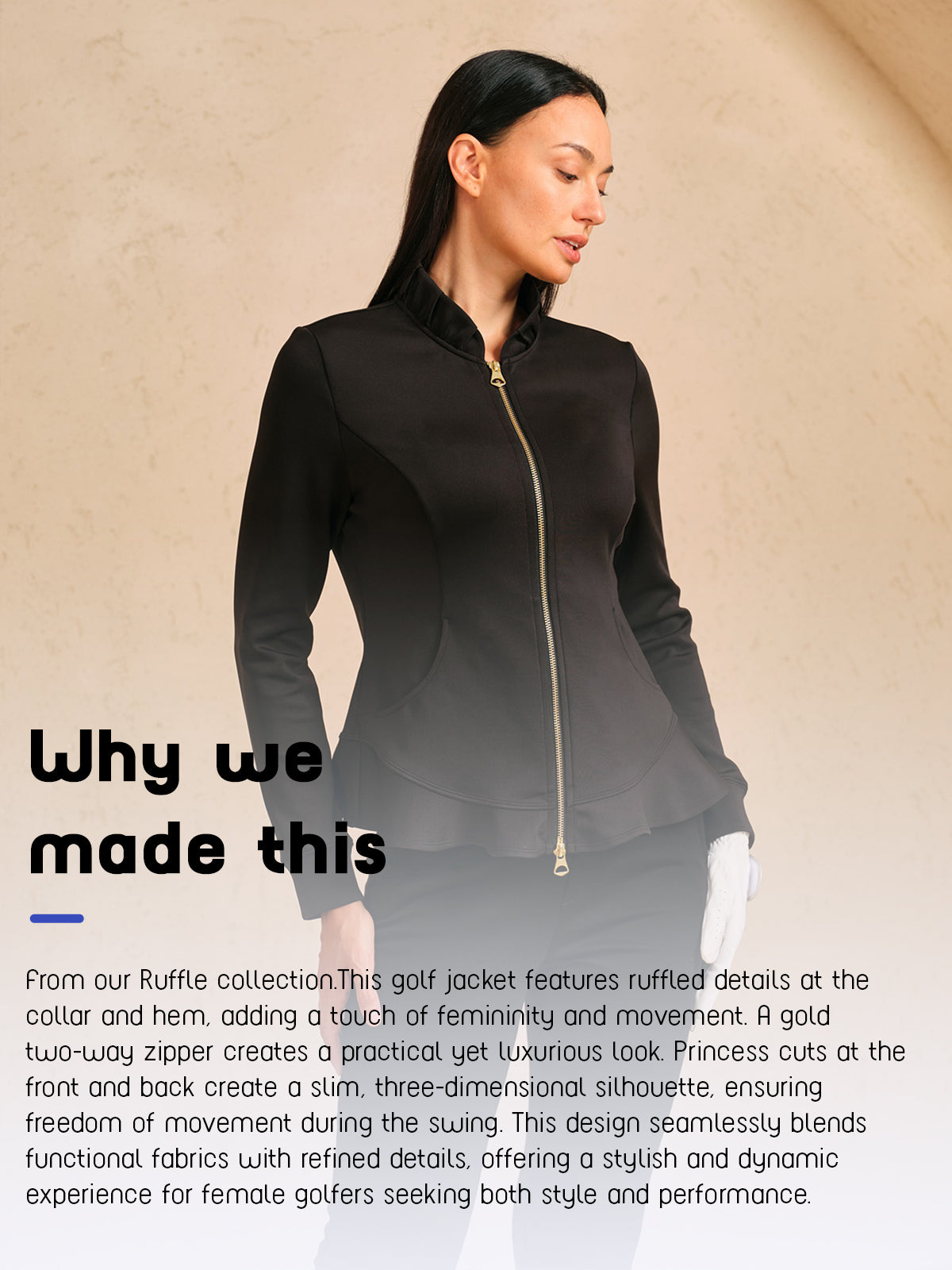 More Than Basic Chaqueta de Golf con Volantes