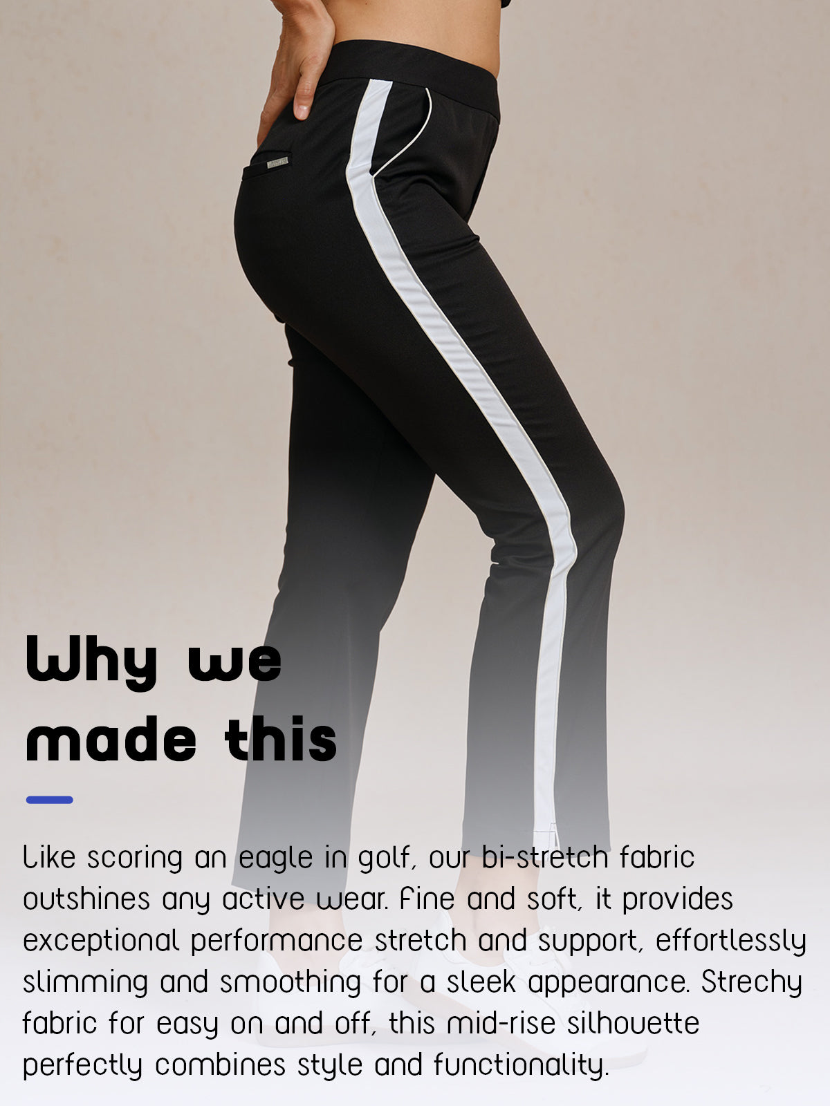 Eagle 28 Inch Performance Stretch Trimmed Ankle Pants