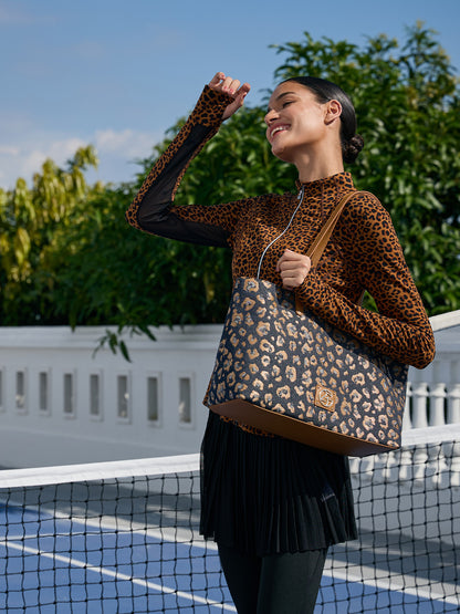 Leopard Jacquard Canvas Everyday Tote