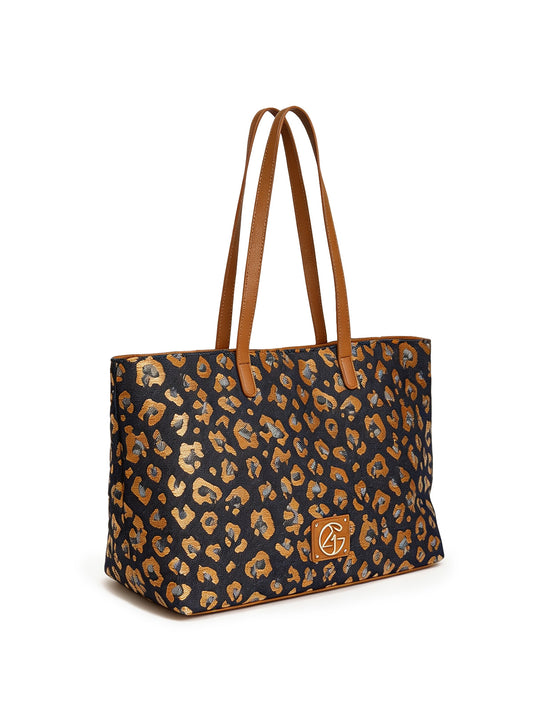 Leopard Jacquard Canvas Everyday Tote