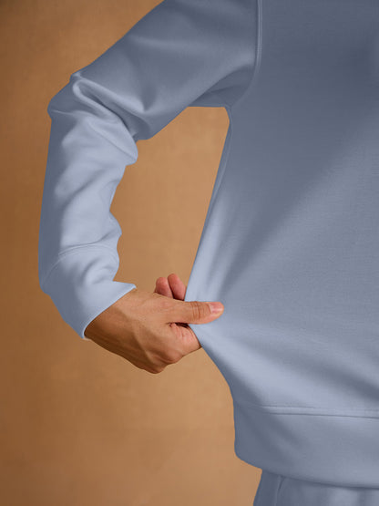 UltraSoft sweatshirt met lange mouwen, ruches en V-hals