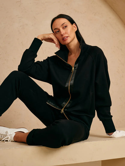 Chaqueta de manga larga UltraSoft con ribetes