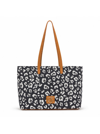 Leopard Jacquard Canvas Everyday Tote
