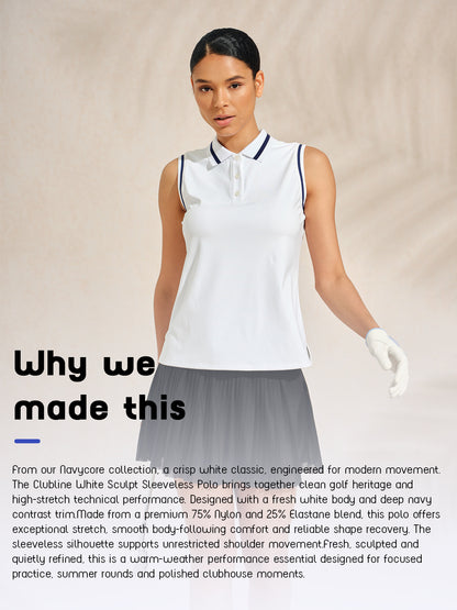 Navycore Sleeveless Golf Polo Shirt UPF50+