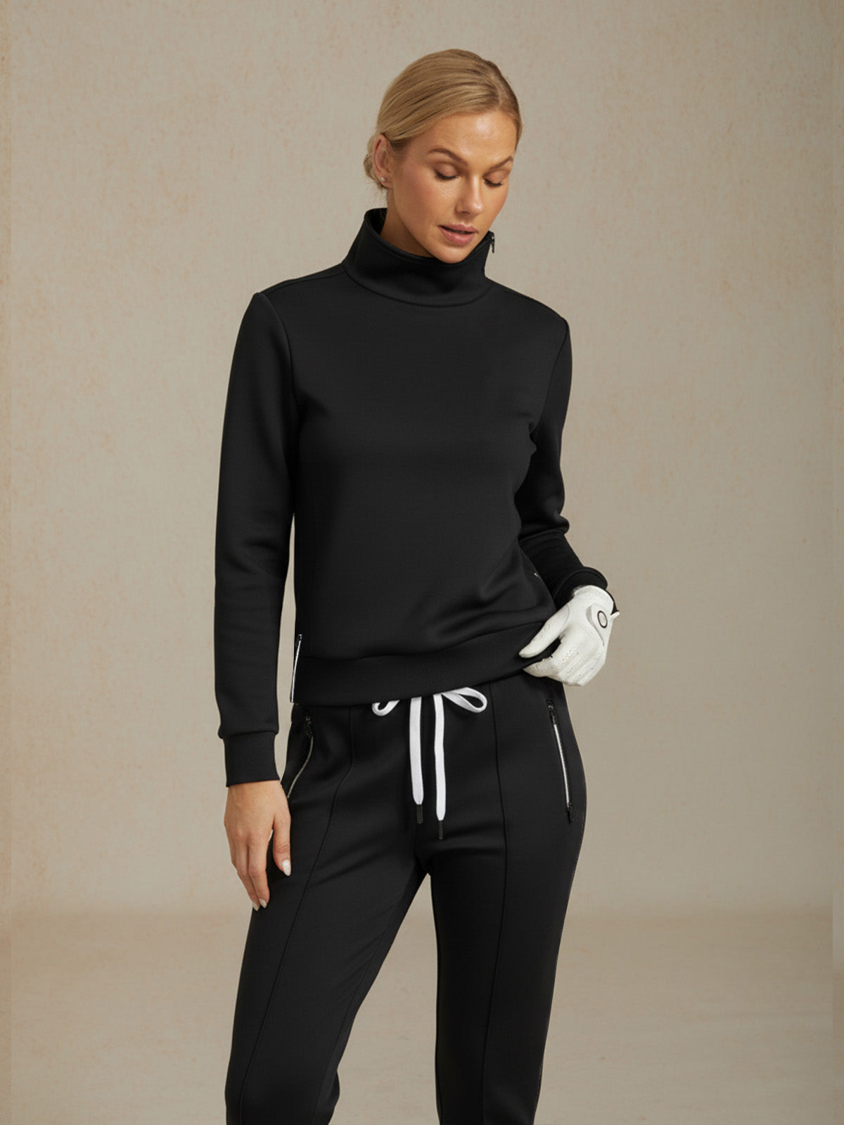 More Than Basic Irregular Collar Golf Sweatshirt