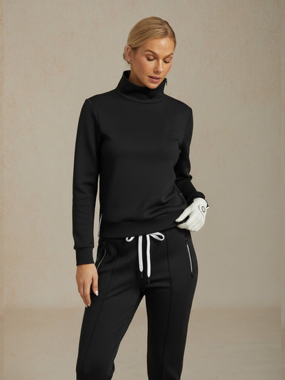 More Than Basic Irregular Collar Golf Sweatshirt