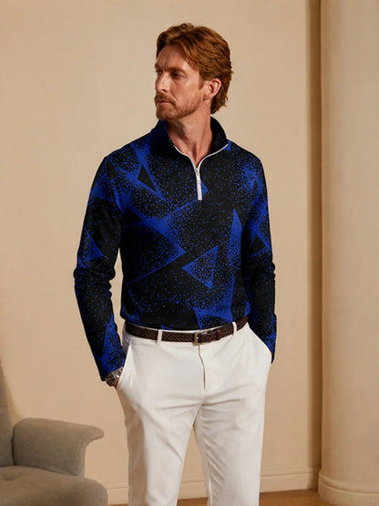 Air Brush Men's Golf Shirt Quarterzip UPF50+