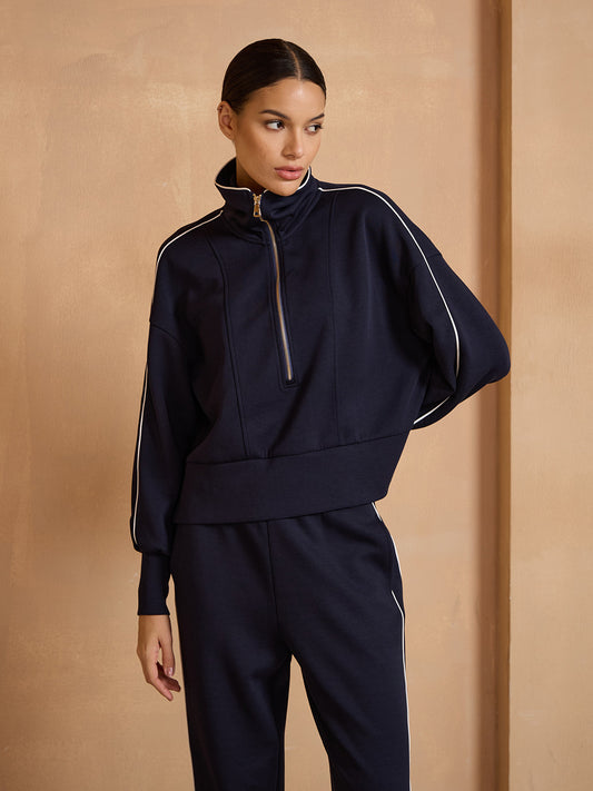 UltraSoft Wool Long Sleeve Trimmed Sweatshirt