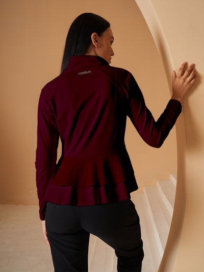 Chic Ruffle Golf Chaqueta Sun Protection Ropa Golf Mujer