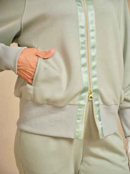 Chaqueta de manga larga UltraSoft con ribetes