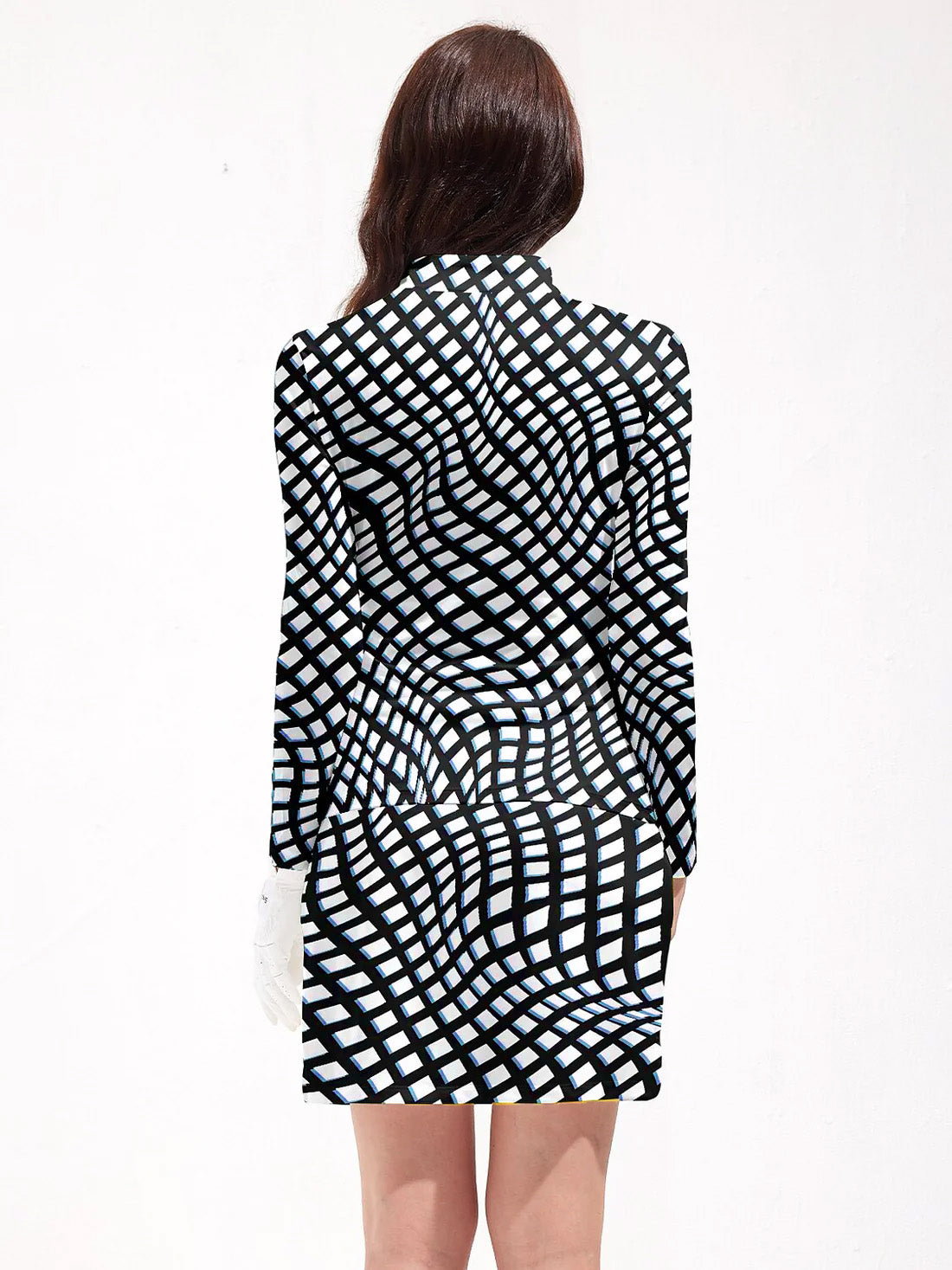 Air Brush Camiseta de Golf de Seda con Cuello Cuarto Cremallera UPF50+