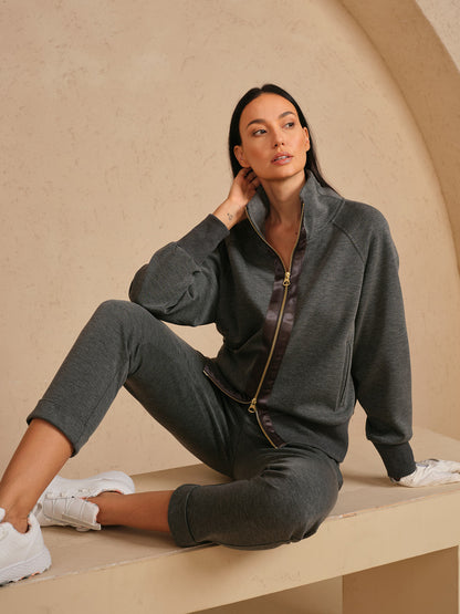 Chaqueta de manga larga UltraSoft con ribetes