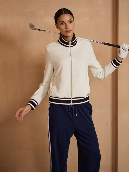 UltraSoft Velour Long Sleeve Full Zip Jacket