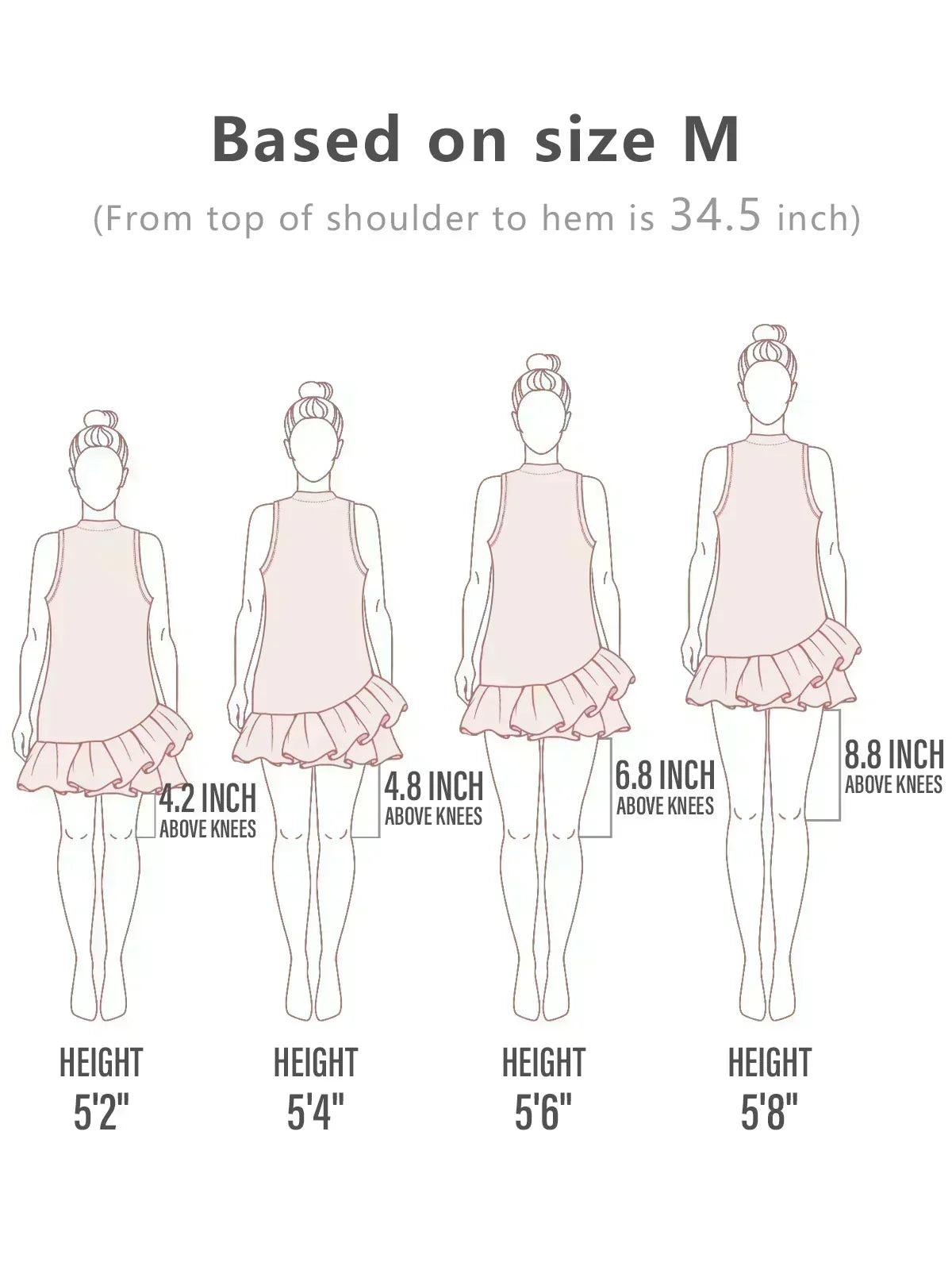 ゴルフ ピックルボール & テニス用フリル ドレス