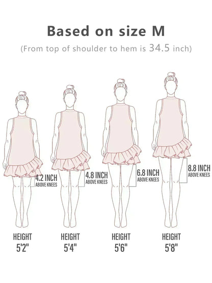 ゴルフ ピックルボール & テニス用フリル ドレス