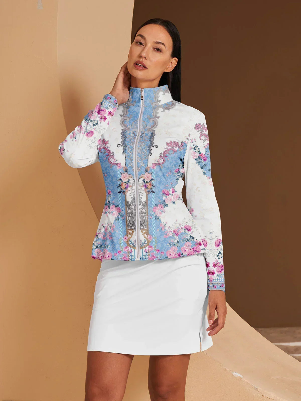 Veste de golf à volants Botanical Energy — protection solaire