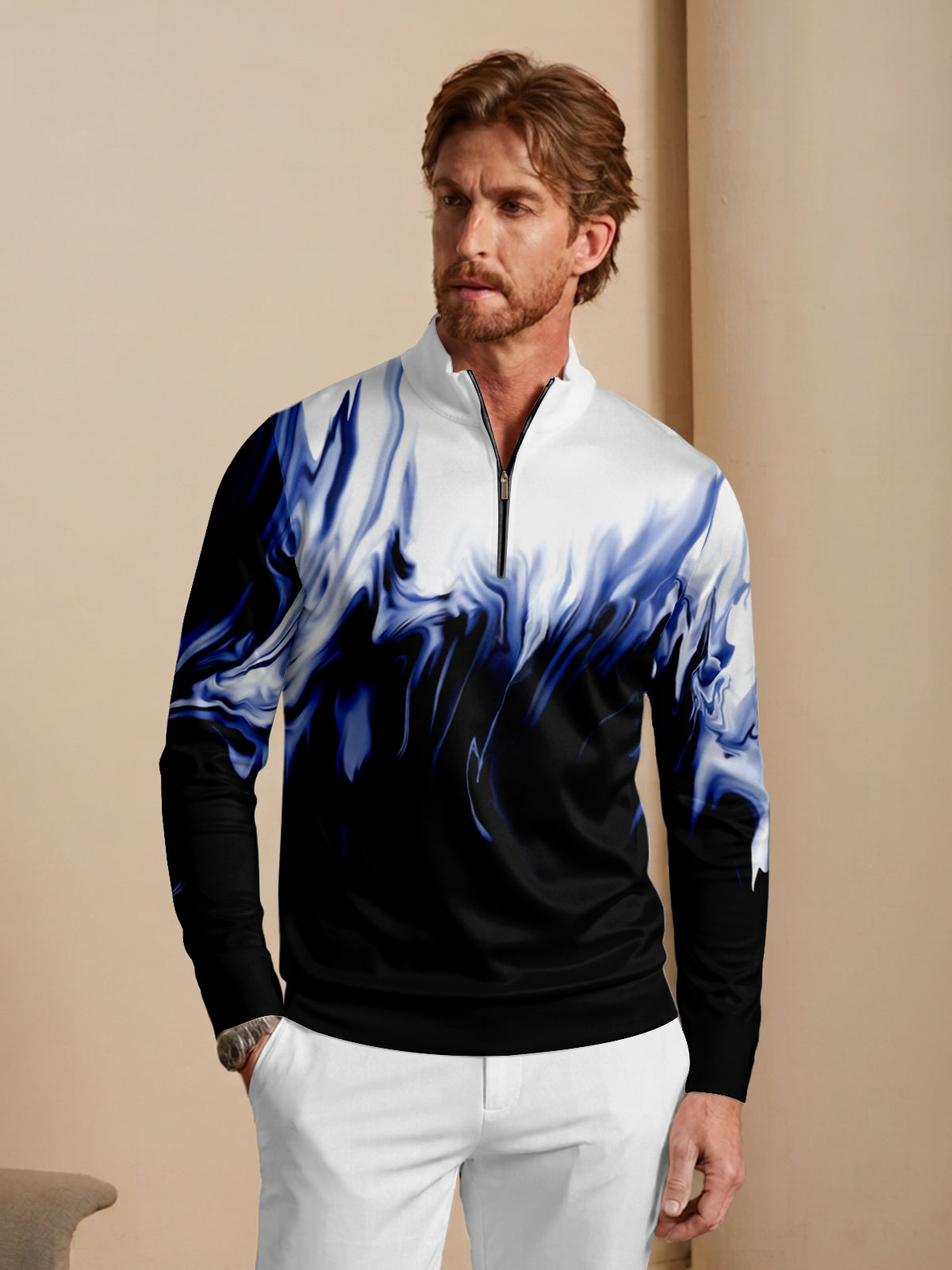 Inked Skins Men's Golf Shirt Quarterzip UPF50+