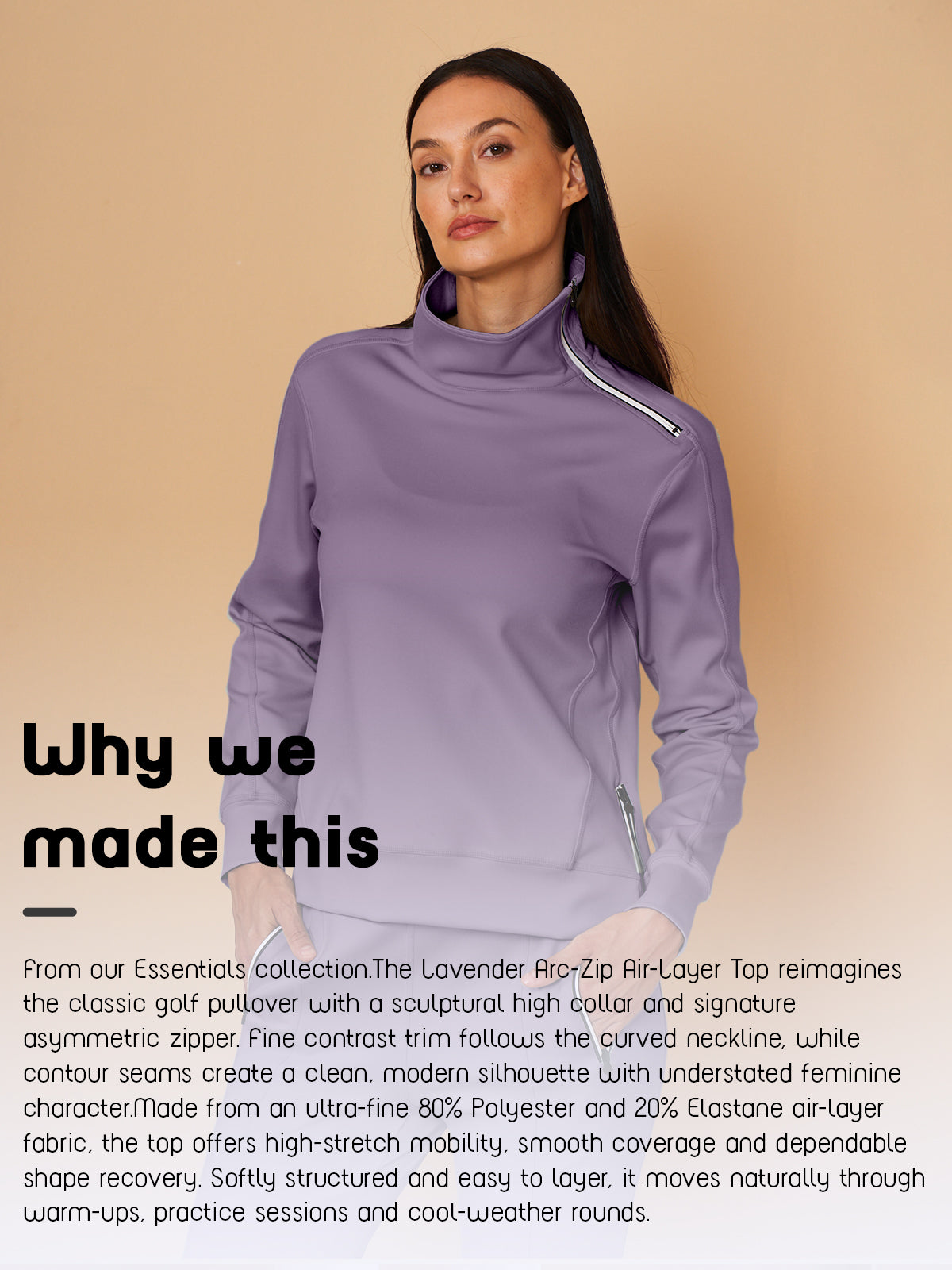Chic Irregular Collar Sudadera Ropa Golf Mujer