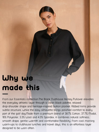 UltraSoft Wool Long Sleeve Stand Collar Button Sweatshirt
