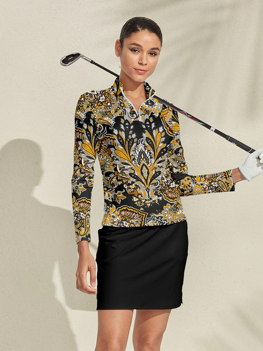 Pretty Feminine Golf Shirt Quarterzip UPF50+