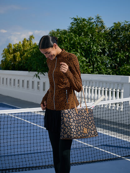 Leopard Jacquard Canvas Everyday Tote