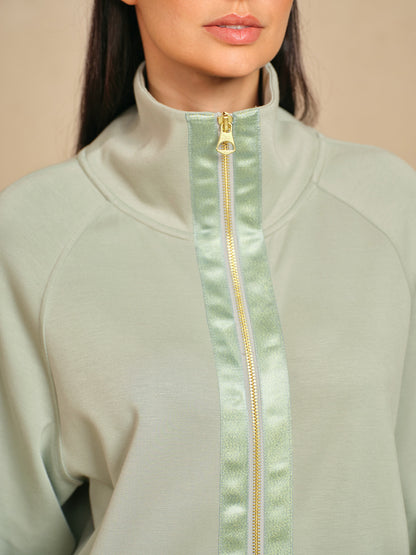 Chaqueta de manga larga UltraSoft con ribetes