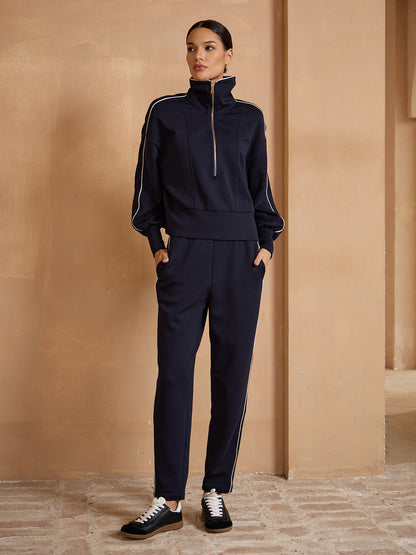 UltraSoft Wool Stretch Trimmed Pants