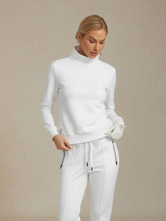 More Than Basic Irregular Collar Golf Sweatshirt