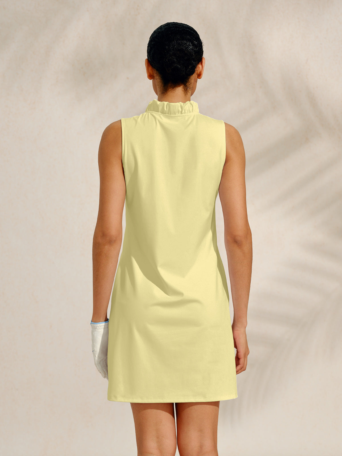 More Than Basic Ruffle V-Neck Sleeveless 36.5 Inch Dress UPF50+