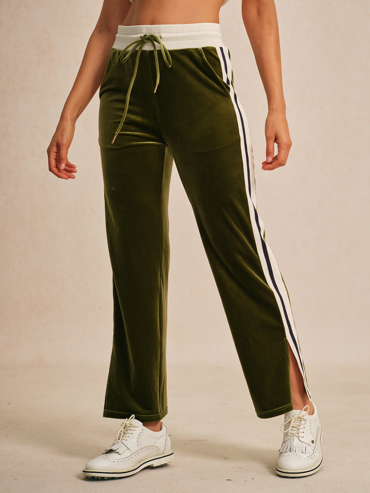 UltraSoft Velvet 40 Inch Stretch Drawstring Wide Leg Pants